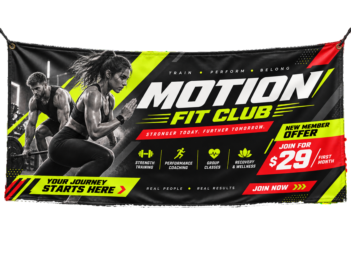 Custom Banner Printing - fitness club banner