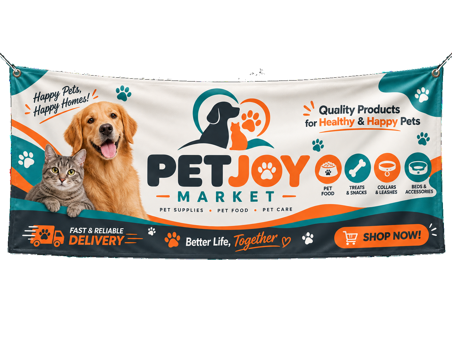 Custom Banner Printing - pet market banner